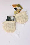 Two ORGANIC TERRA CO.®natural sisal soap exfoliating pouches on white background