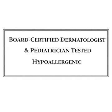 ORGANIC TERRA CO.® Certified Dermatologist and Pediatrician Tested hypoallergenic skincare badge